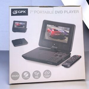 SOLD! GPX Black 7" Portable DVD Player with Swivel Screen
